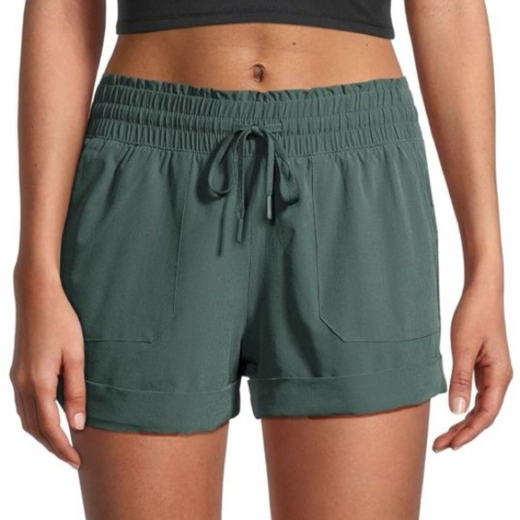 90 Degree By Reflex Green Solid-Hued Athletic Running Shorts Size Small - Picture 1 of 7
